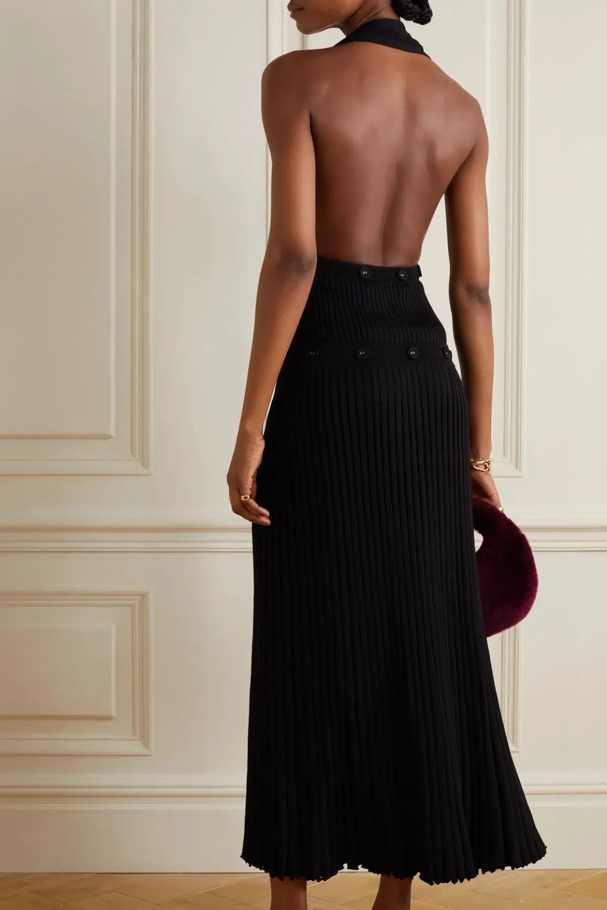 Christopher Esber Deconstruct Backless Halterneck Dress Black Size 6 photo 3