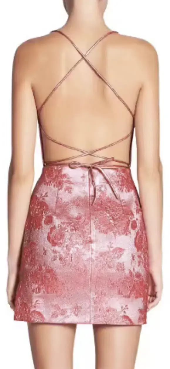 Manning Cartell Kyoto Calling Mini Dress Pink Metallic Size 8 photo 5