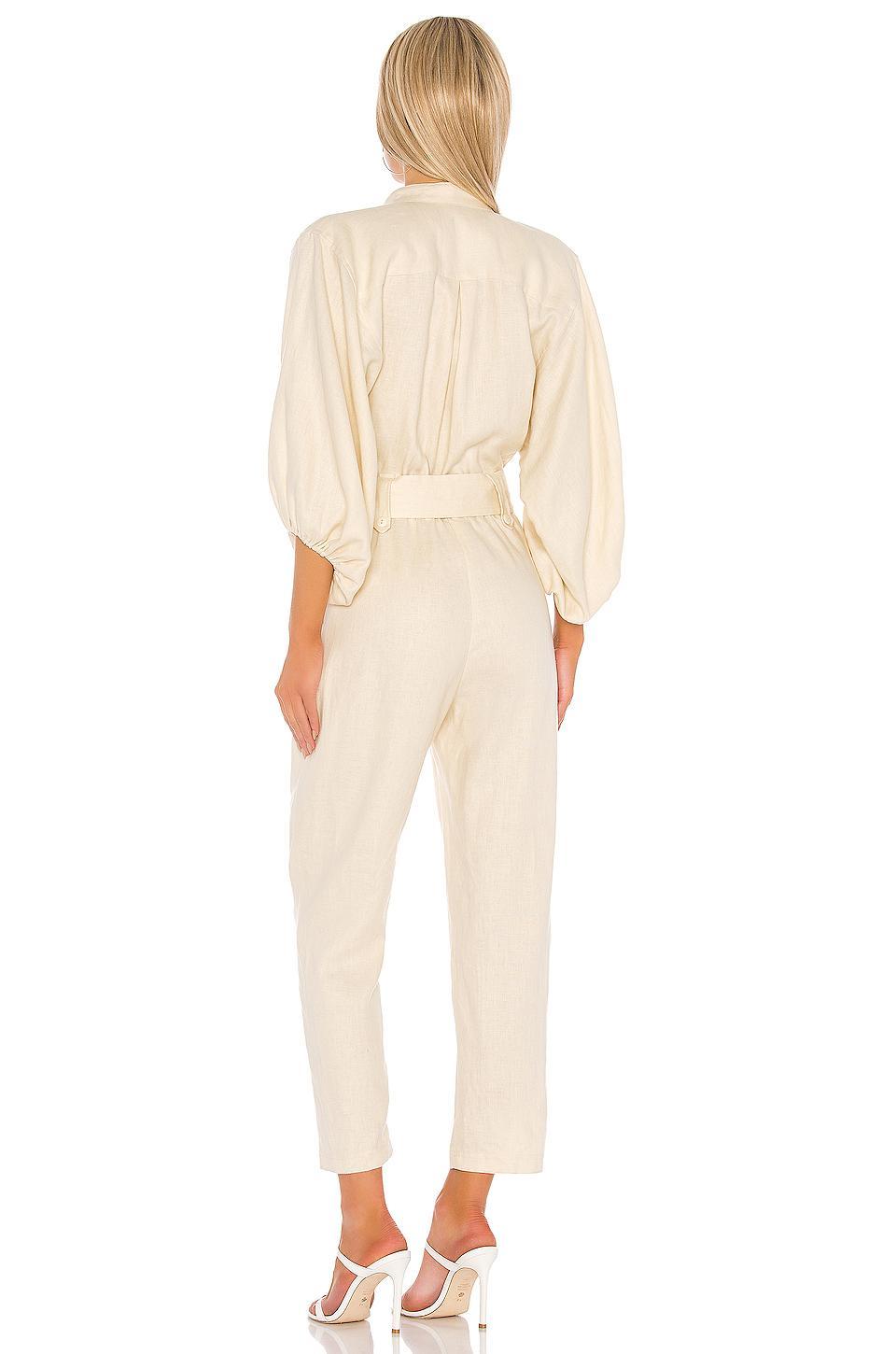 Shona Joy Eames Balloon Sleeve Jumpsuit Straw Size 10 photo 3