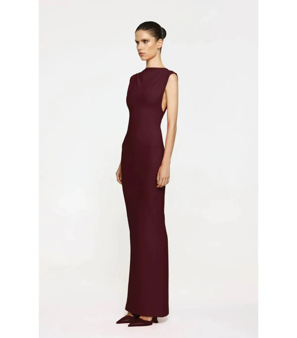 Effie Kats Audrey Maxi Gown in Wine Size AU 6 photo 2