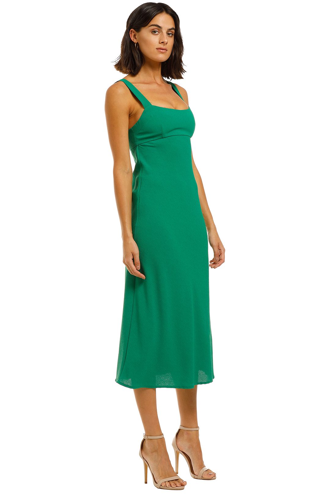 Tayla Bias Midi Dress - Jungle Green photo 2