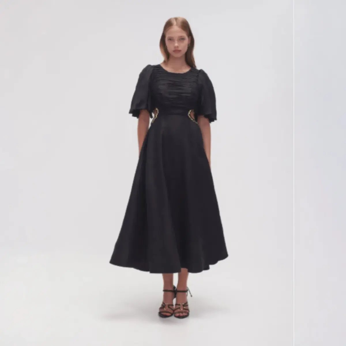Aje Monica Chainlink Midi Dress Black Size AU 14 photo 4