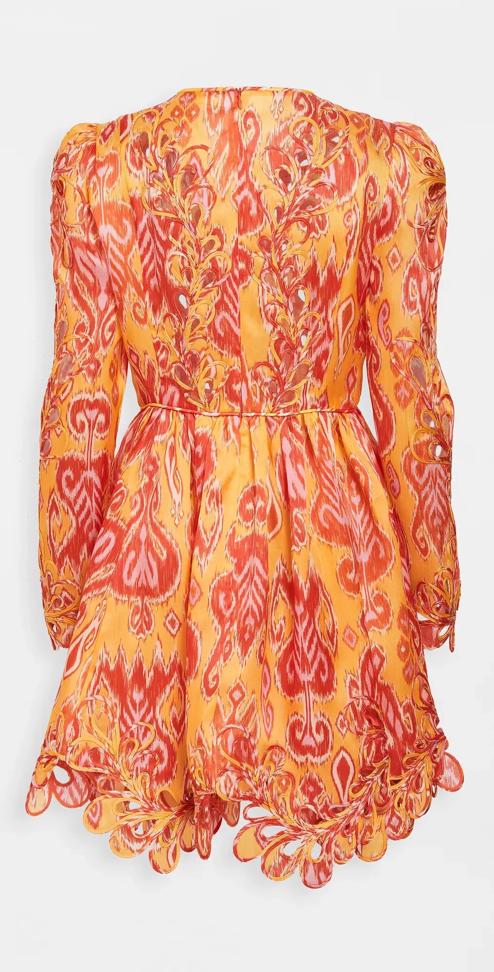 Zimmermann Brightside Rouleaux Mini Dress Gold Ikat Size 1 / Au 10 photo 3