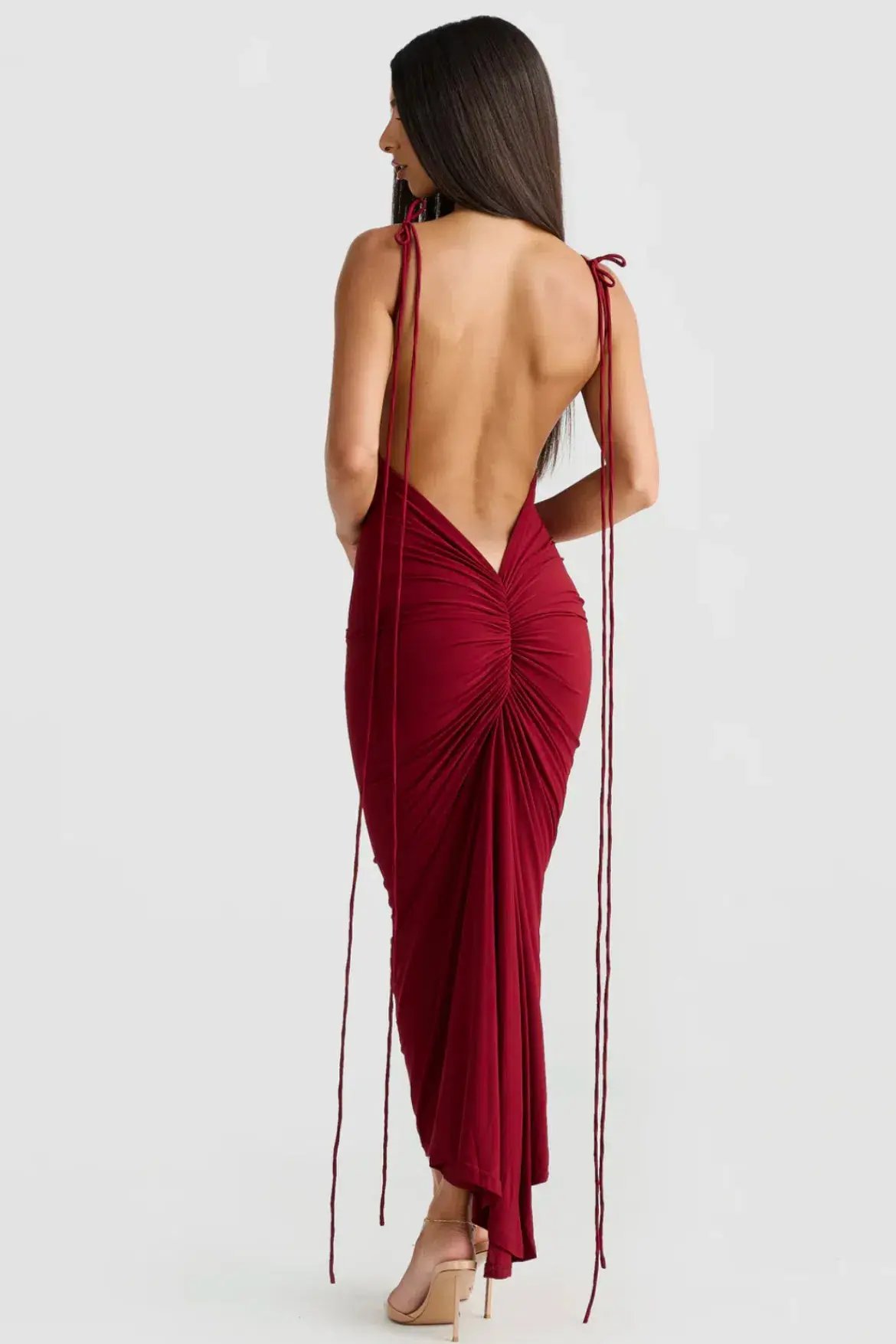 Melani Azari Dress Wine Maxi Size AU 6 photo 2
