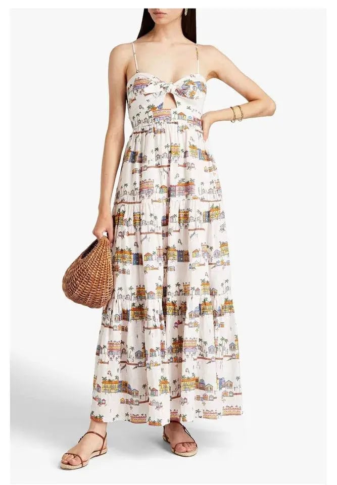 Zimmermann Mae Strapless Maxi Dress Print Size 0P/ AU 6 photo 2