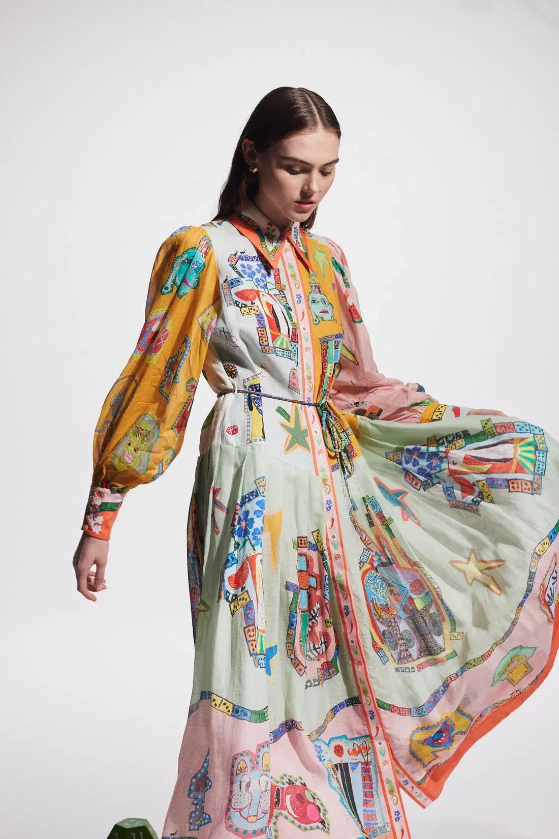Alemais Players Shirtdress Print Size AU 10 photo 3