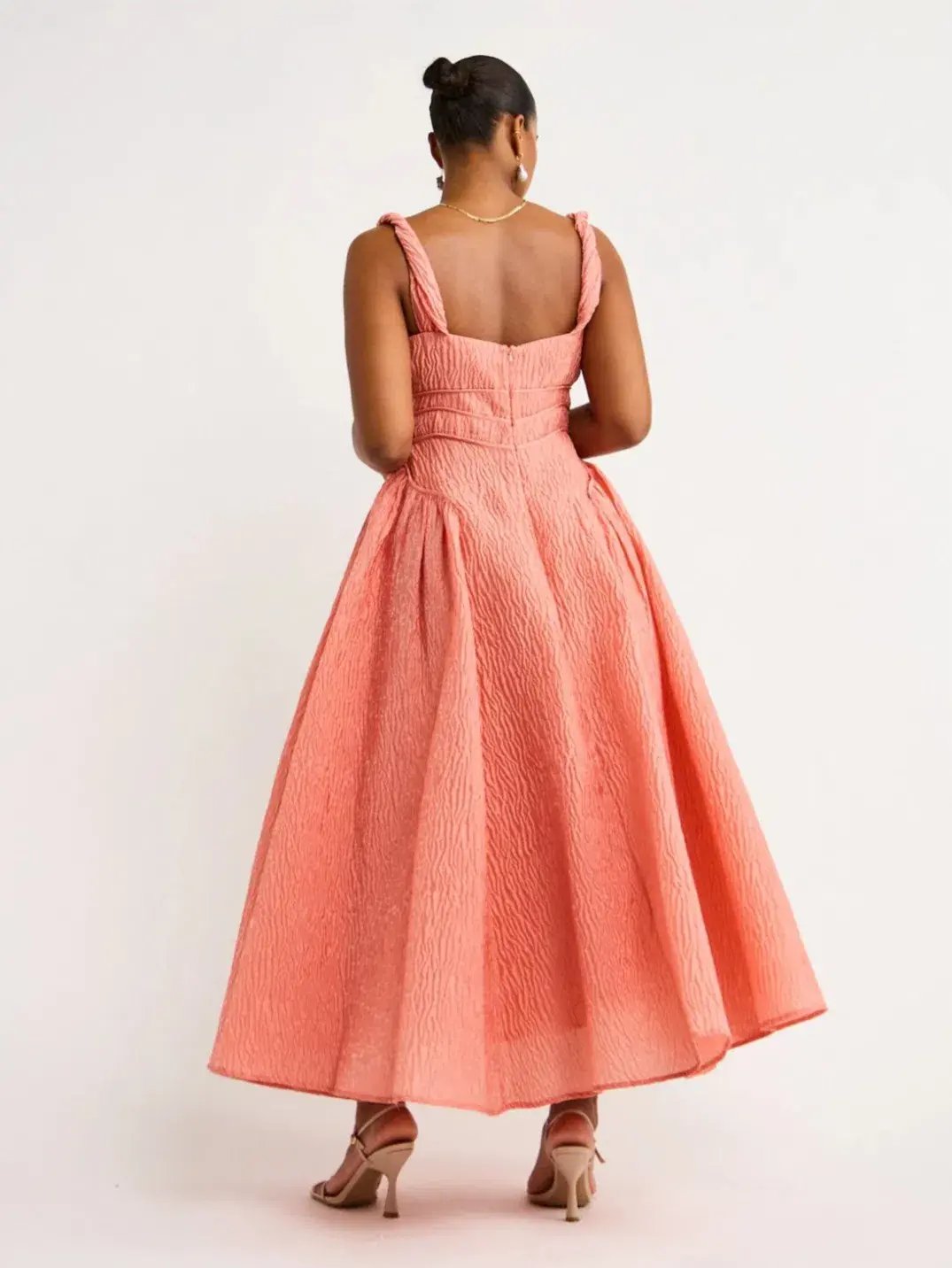 Rachel Gilbert Sophy Strap Midi Dress Pink Size 4 / AU 14 photo 2