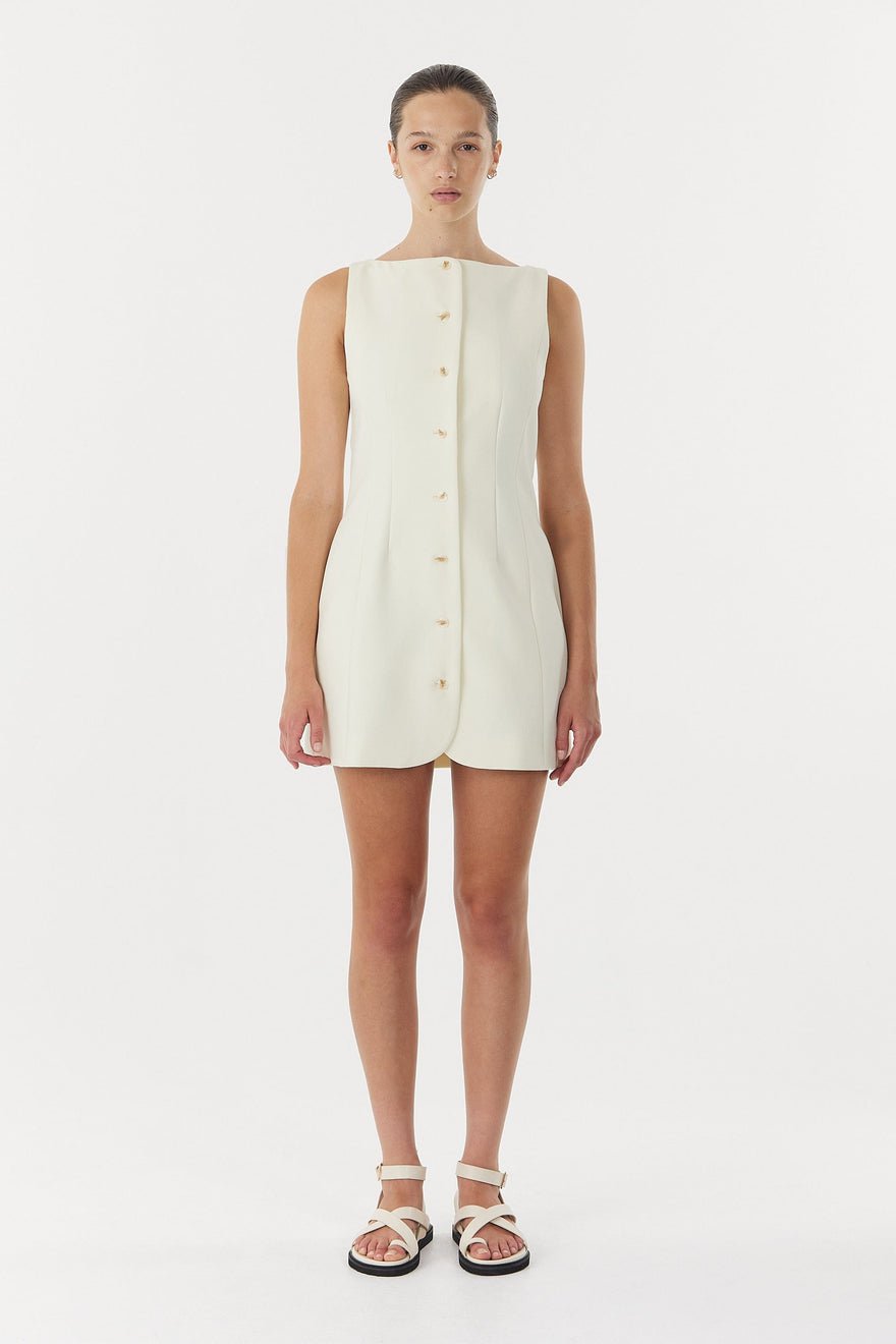 Third Form Skyline Tailored Mini Dress - Warm White photo 3