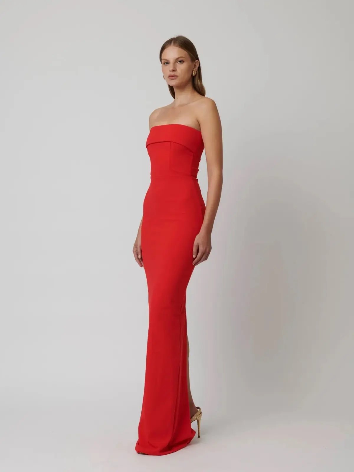 EFFIE KATS MONROE GOWN IN CHERRY RED photo 4