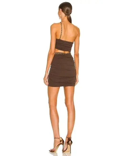Bec & Bridge Joelene Brown Mini Dress Chocolate Brown Size 10 photo 2