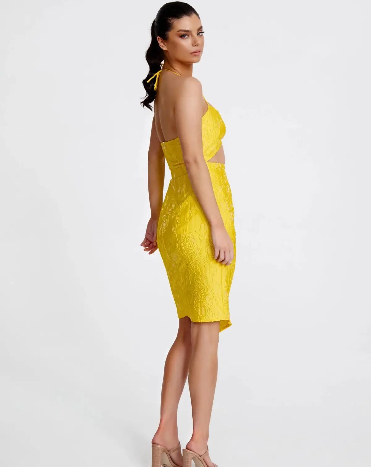 Derma Department Paloma Dress Yellow Size 8 photo 2
