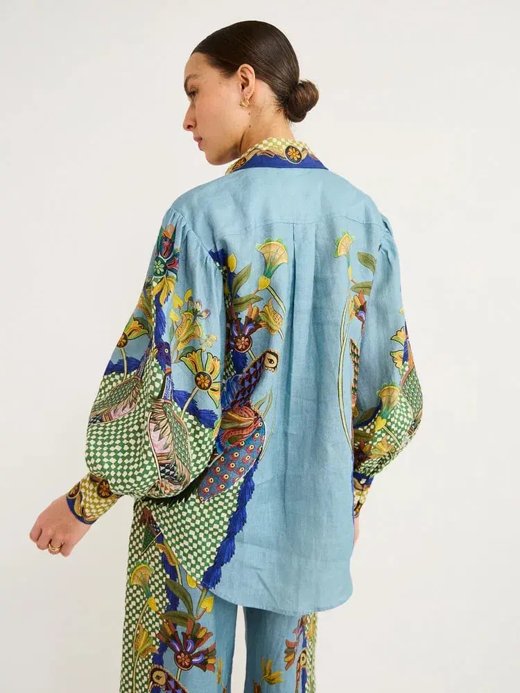 Alemais Gilly Shirt & Pant Set Misty Blue Size AU 6 photo 14