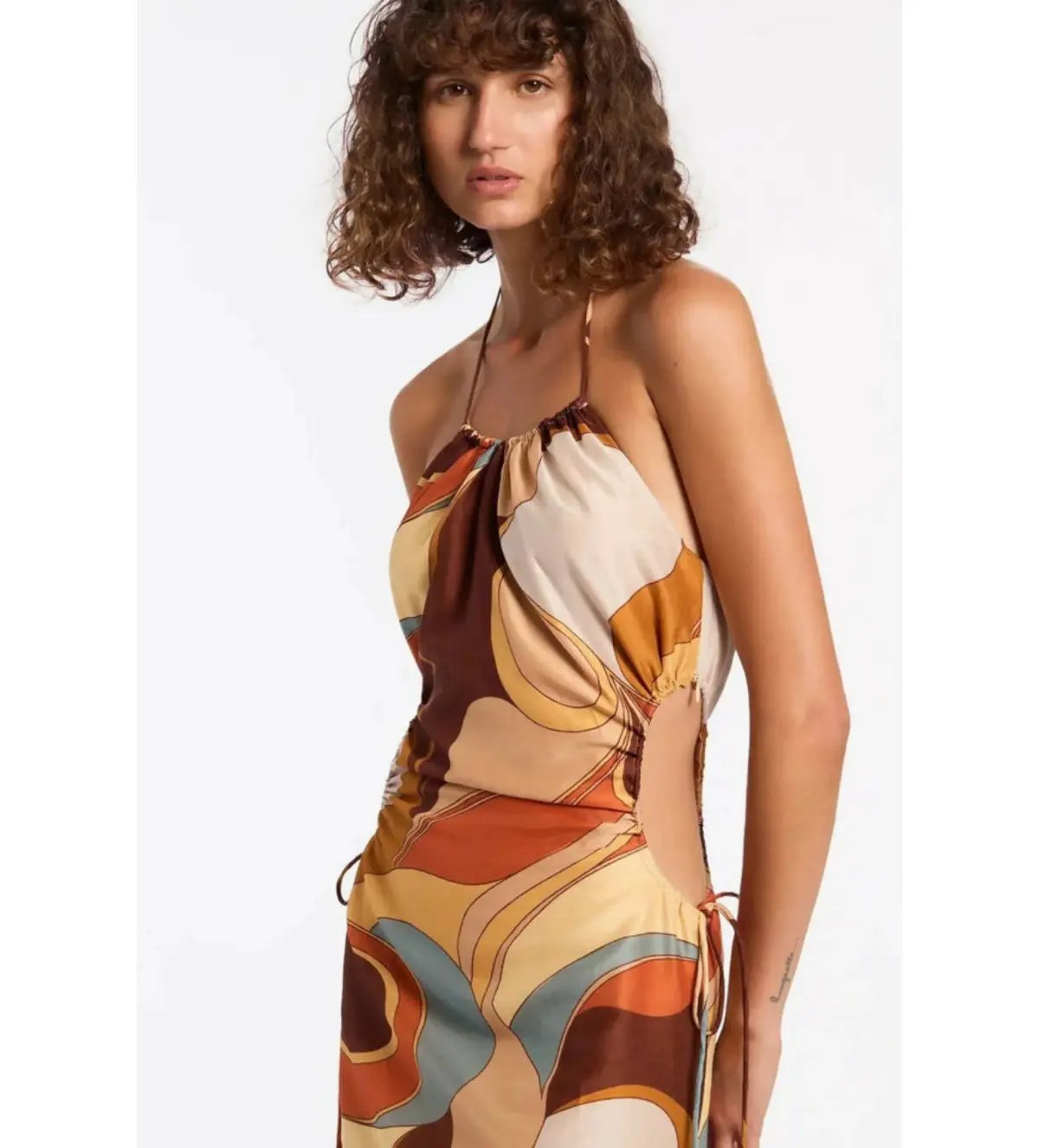 Sir the Label Vista Halter Midi Dress in Vista Print Size 10 photo 2