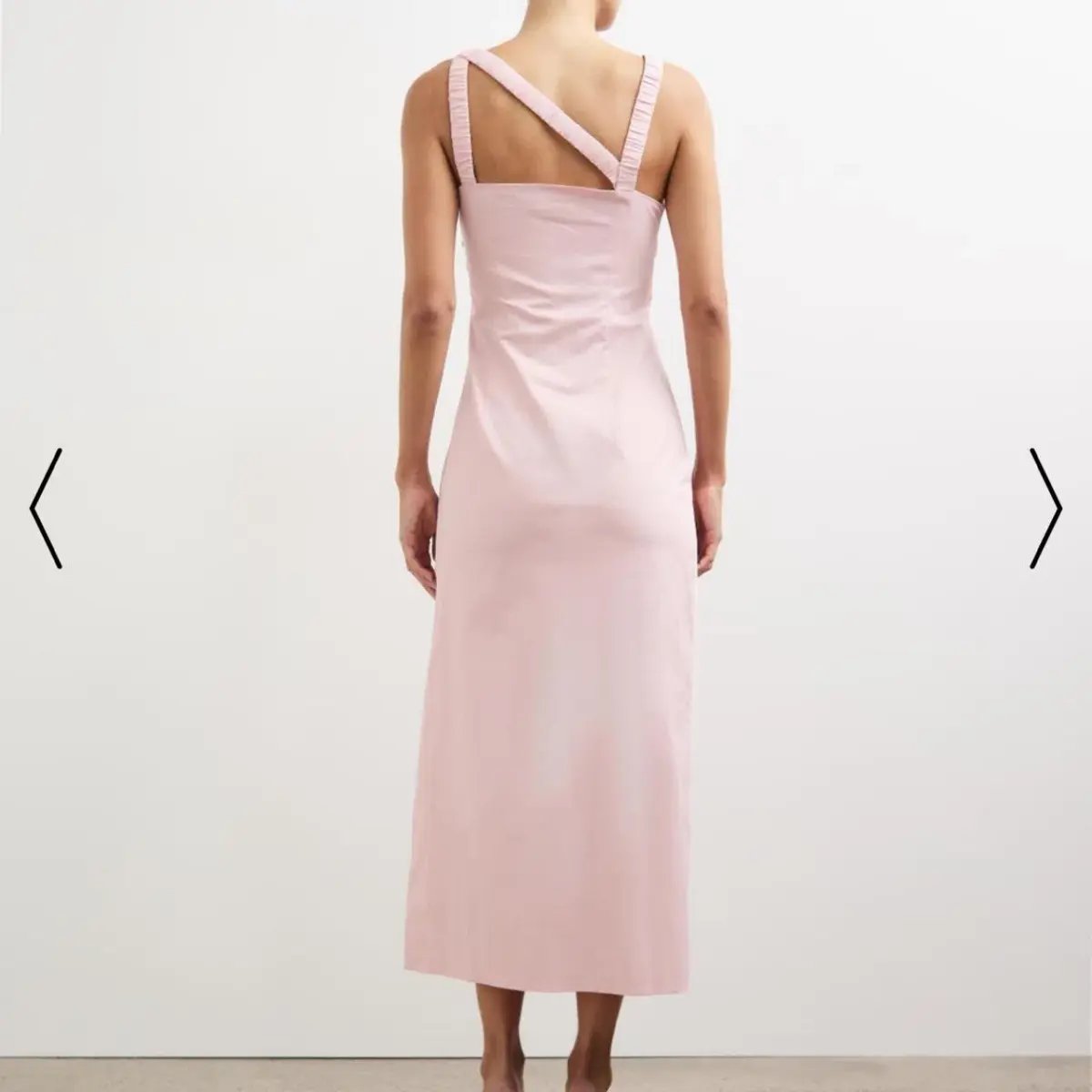 Lover Kilian Asymmetric Tuck Midi Dress in Baby Pink Size 10 photo 2