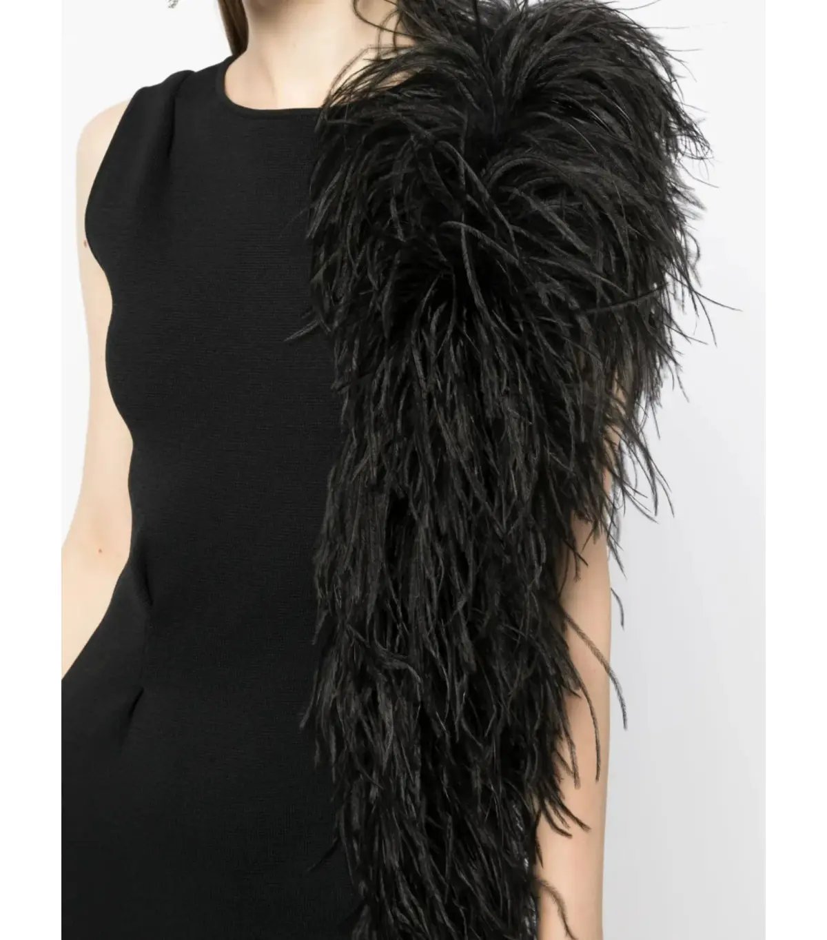 Rachel Gilbert Elcie Feather-Tri Midi Dress Black Size XS / AU 6 photo 4