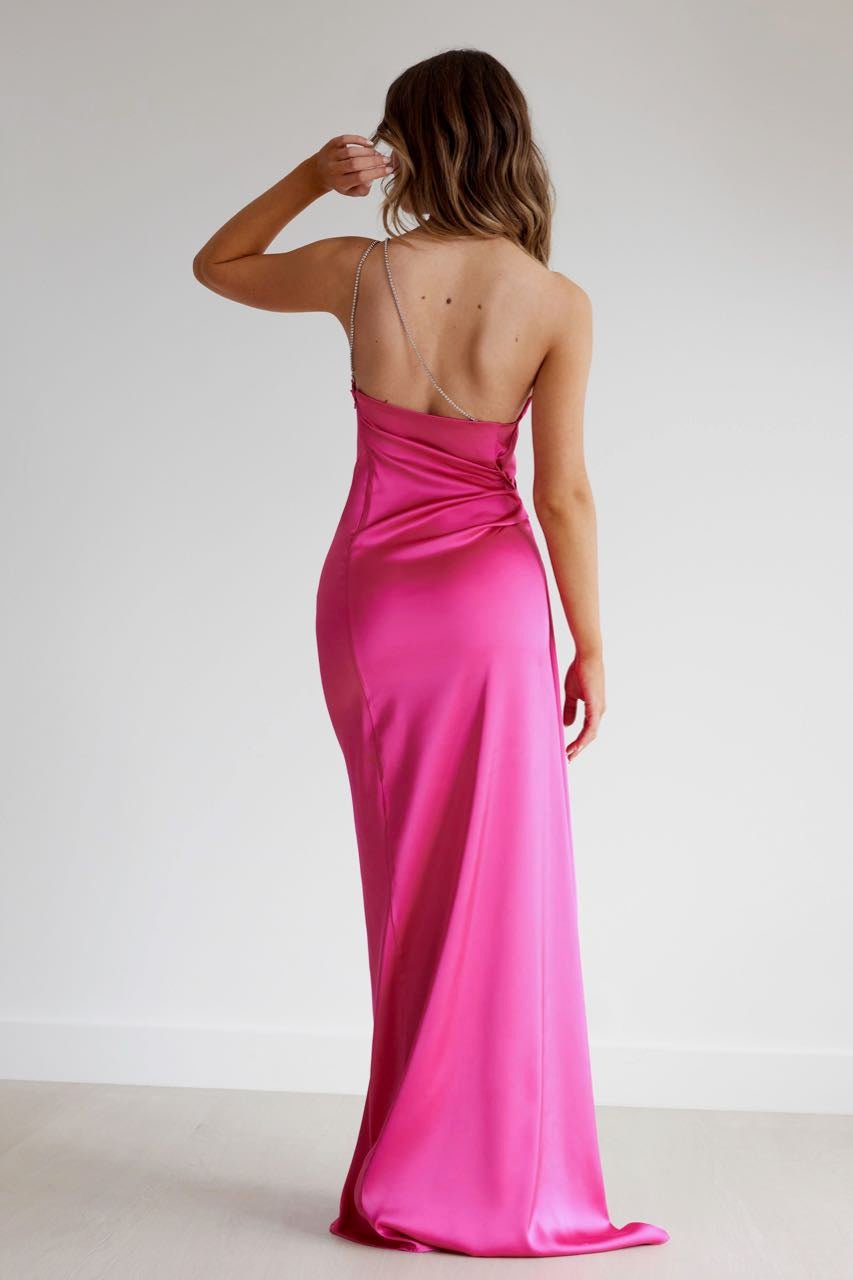 LEXI SAMIRA DRESS - PINK DIAMANTE STRAP photo 8