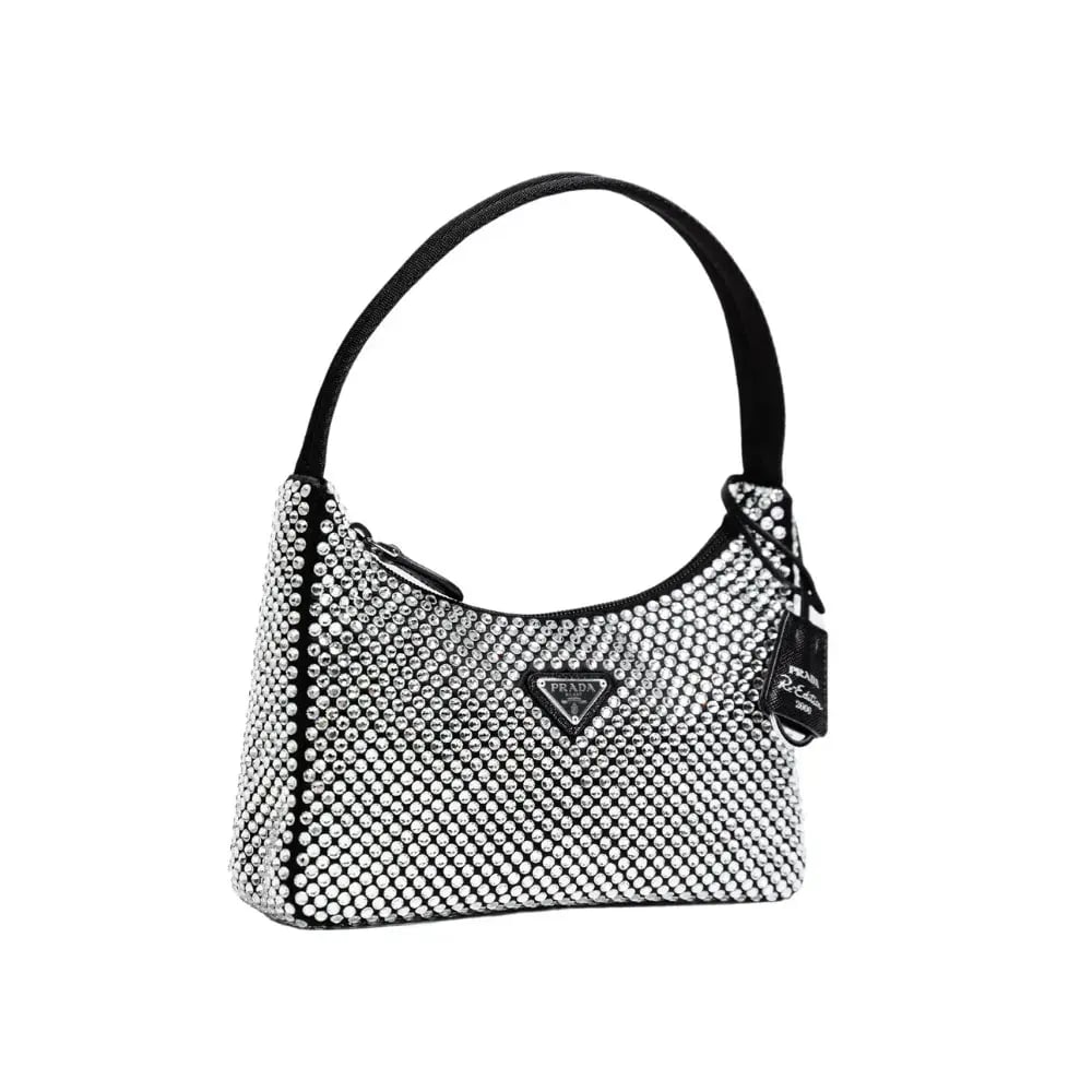Prada Satin Crystal Mini Bag Black photo 2