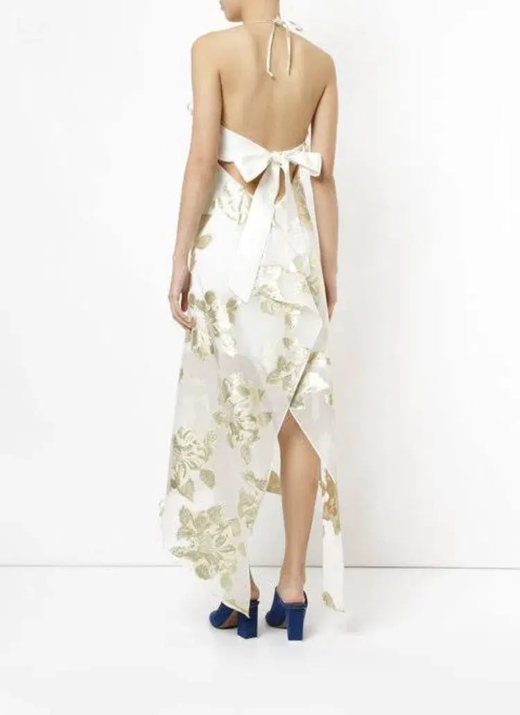Manning Cartell Alchemy Dress Gold Floral Print Size 6 photo 2