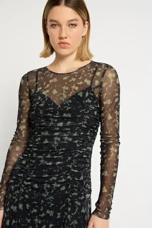 Sass & Bide Skin Deep Long Sleeve Midi Dress Black Size 10 photo 4