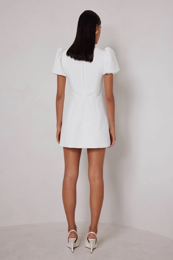 Elle Zeitoune Candice Mini Dress - White photo 3