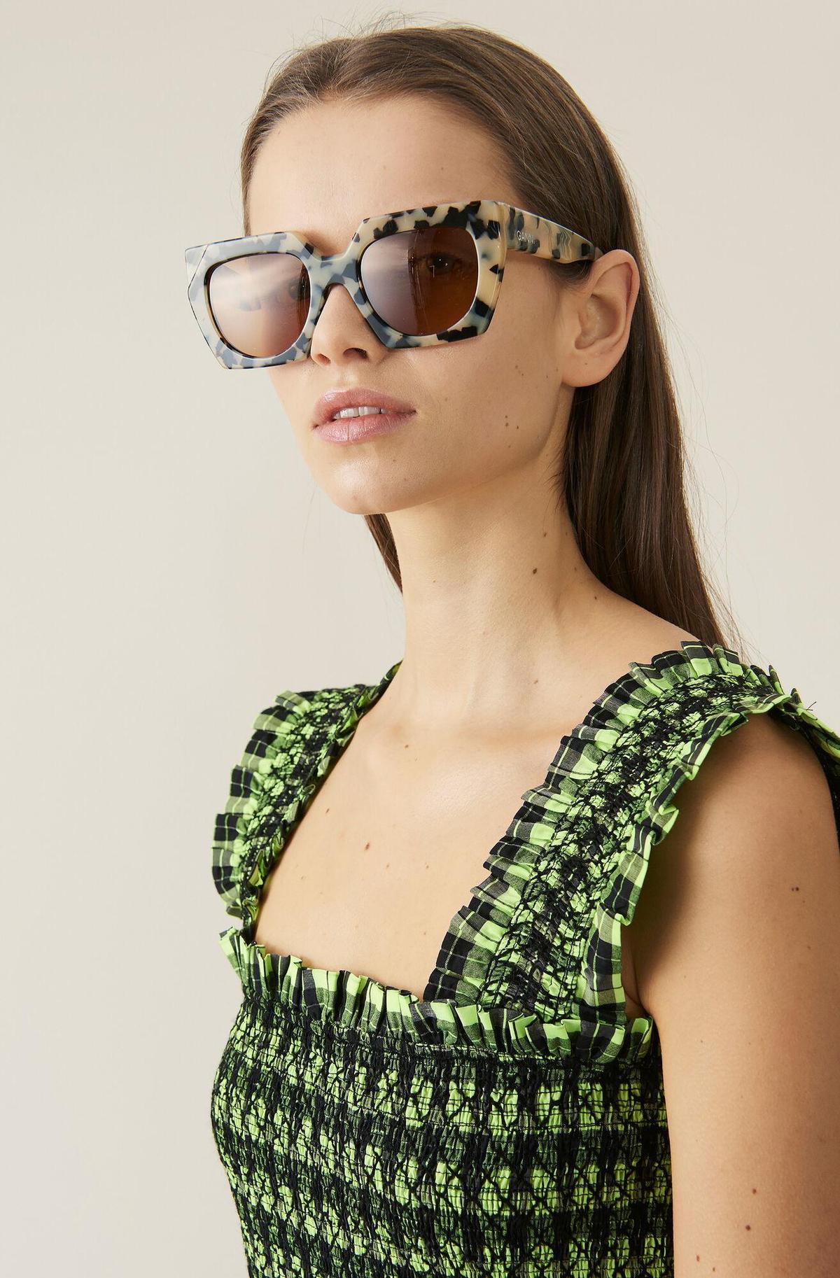 Ganni Seersucker Check Dress photo 3