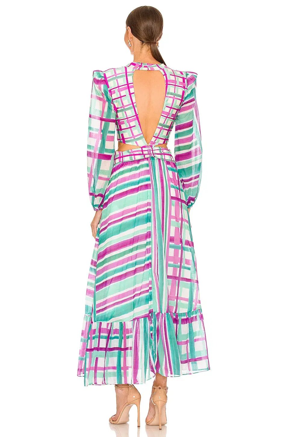 PatBO Riviera Plunge Cutout Dress Print Size 12 photo 3