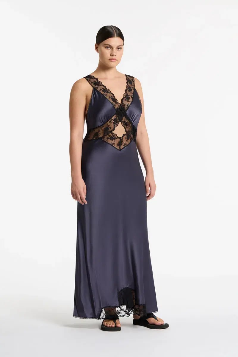Sir the label Aries Cut Out Gown Navy Size 3/ AU 12 photo 3