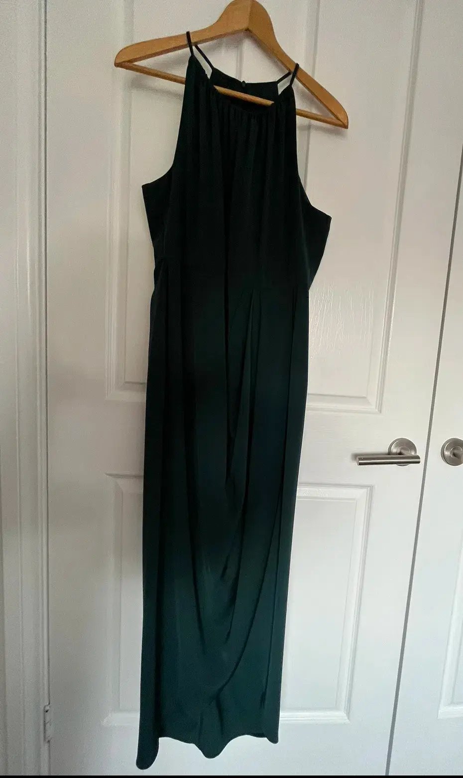 Shona Joy Core High Neck Ruched Dress Emerald Size AU 14 photo 2