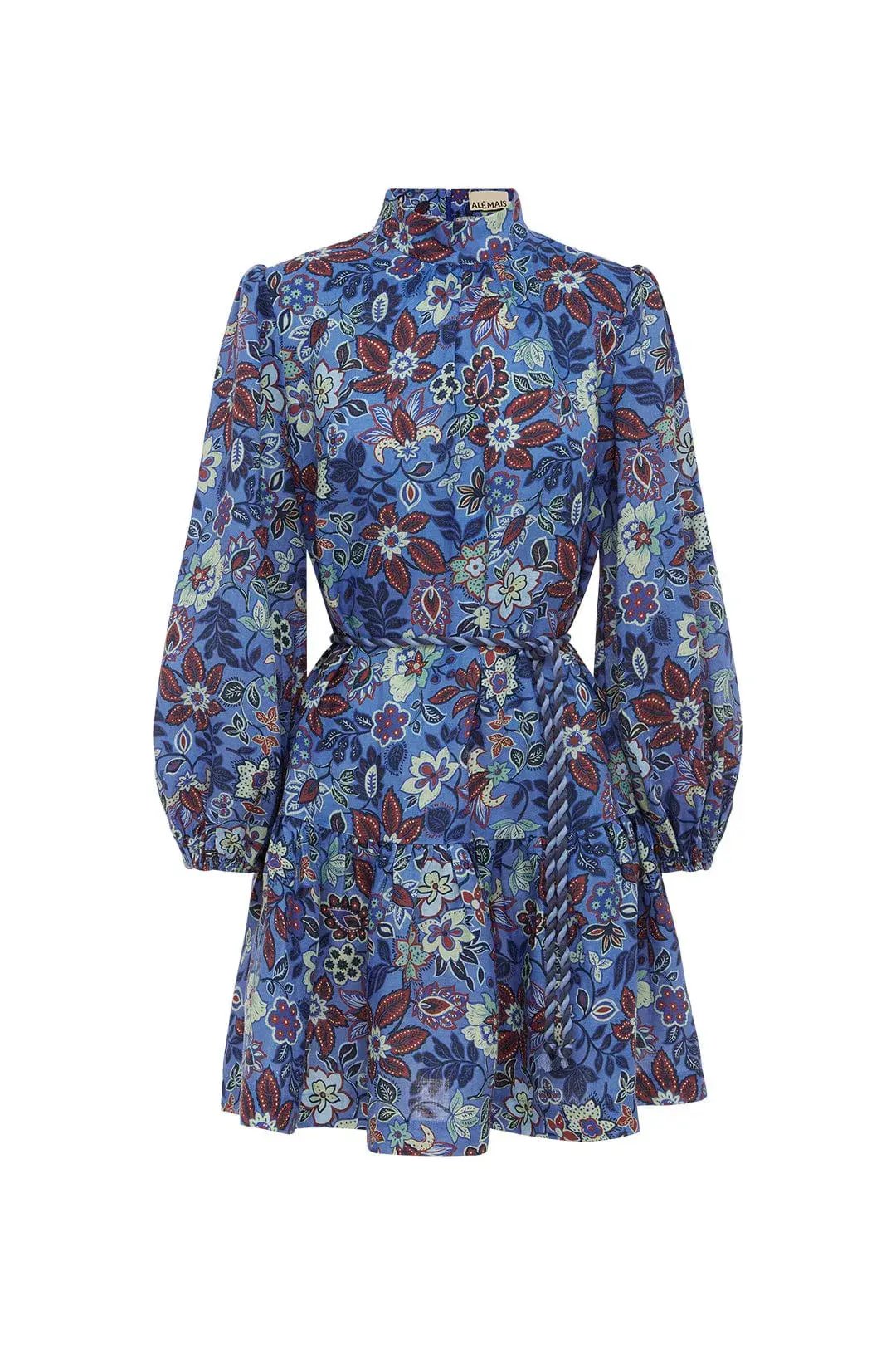 Alemais Isabella Mini Dress Blue/Floral Size 16 photo 7