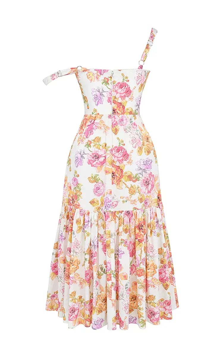 House of CB Elia Midi Dress Ivory Floral Size L / Au 12 (+cup) photo 8