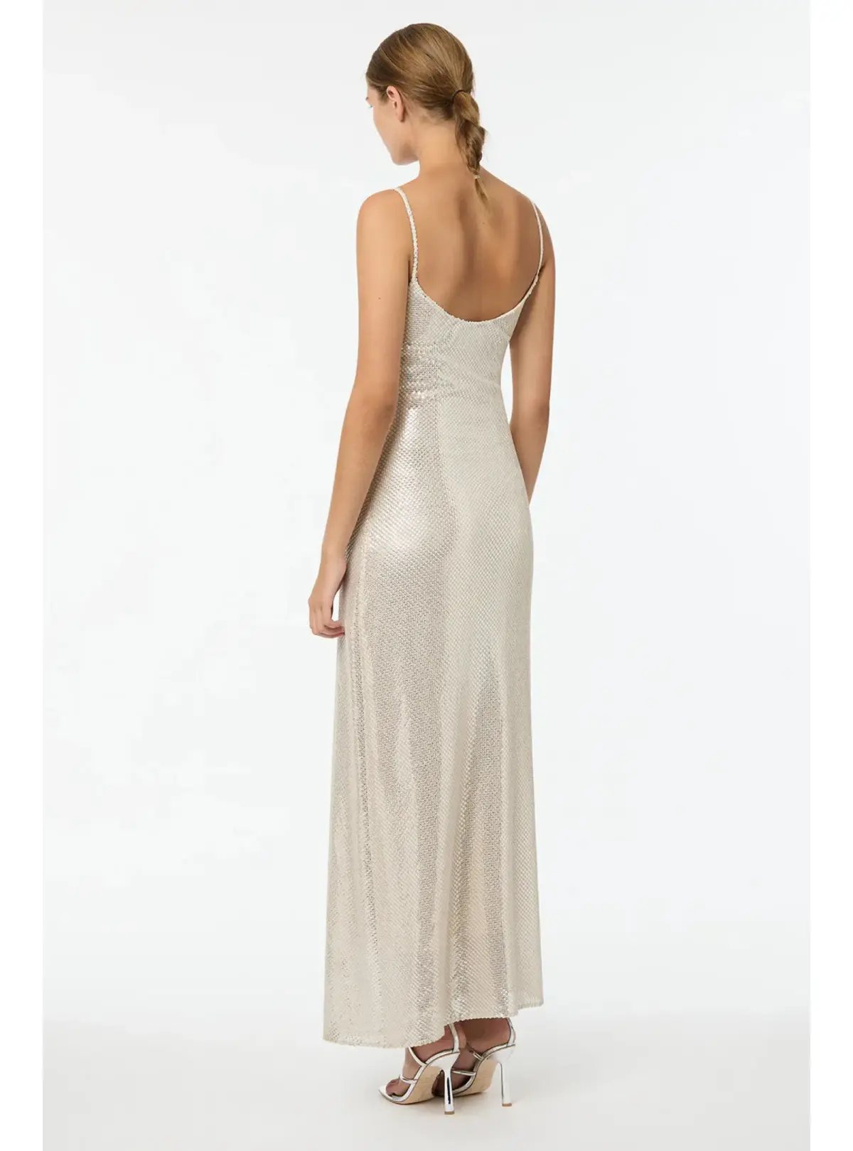 Manning Cartell High Voltage Slip Dress Nude Silver Size AU 8 photo 4