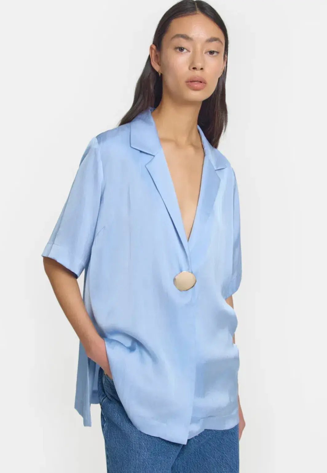 Viktoria And Woods Applause Shirt And Pilot Pant Set Hydrogen/Light Blue Size 4 / AU 14 photo 2