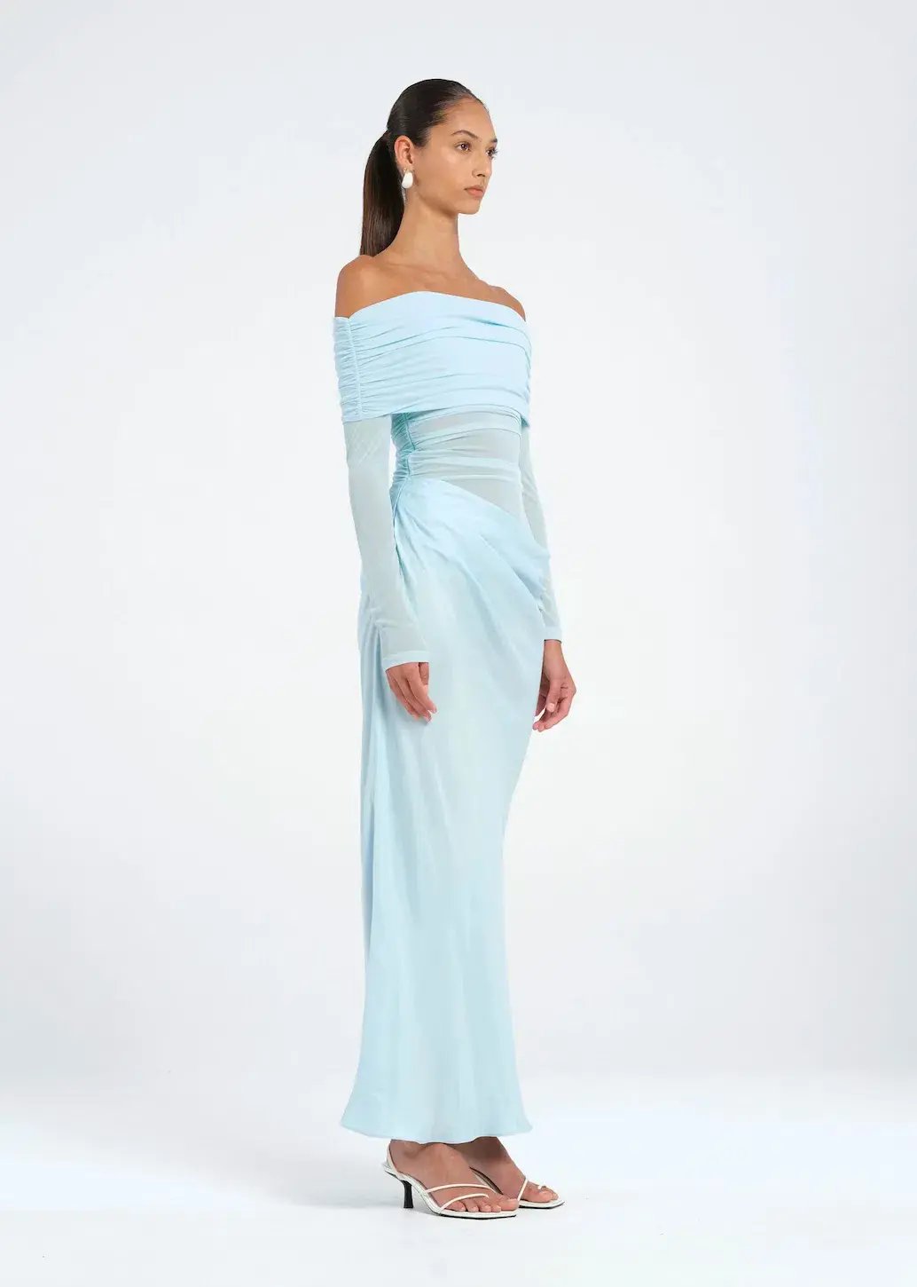 Benni Yasmin Off-Shoulder Maxi Dress Blue Size 8 / AU 8 photo 2
