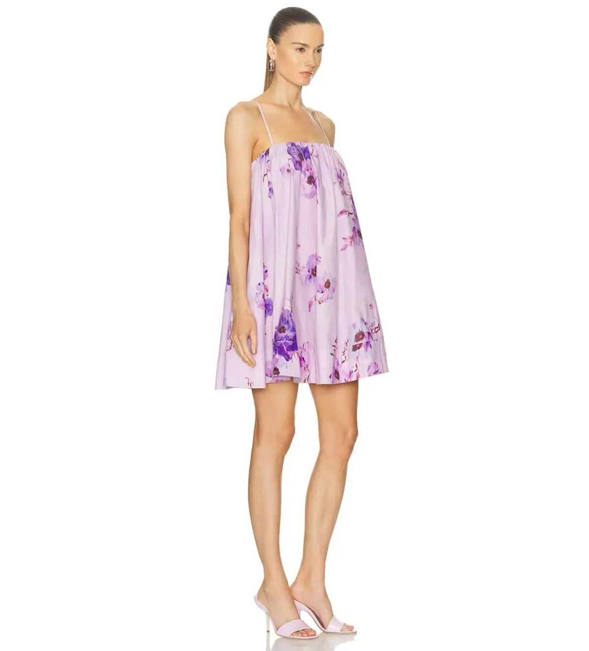 Zimmermann Lightburst Puff Mini Dress in Purple Floral Size 2 / AU 6 photo 2