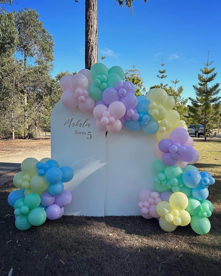 Balloon garland and backdrop hire photo 7