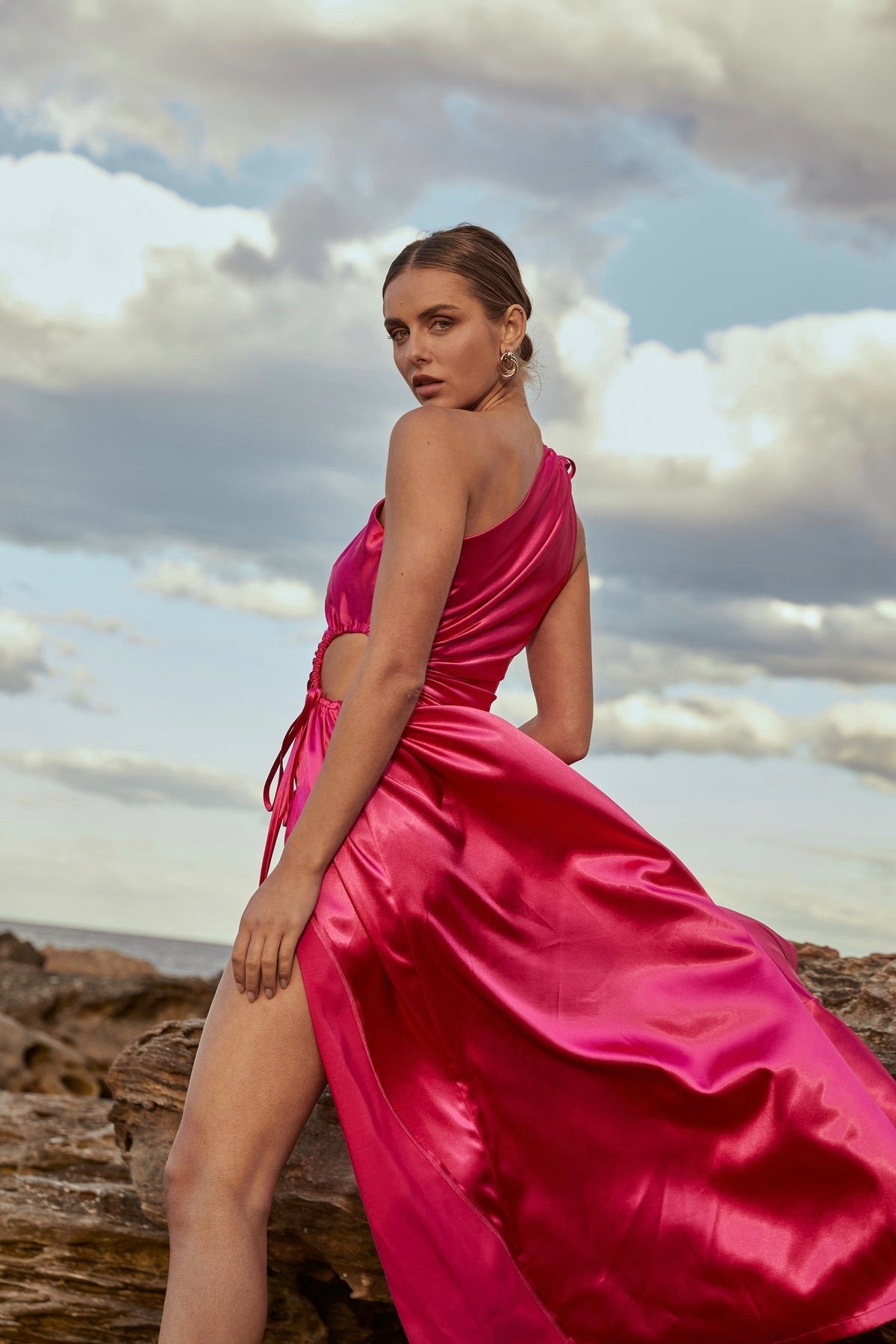 SONYA NOUR FUCHSIA MAXI DRESS - FUCHSIA PINK photo 9