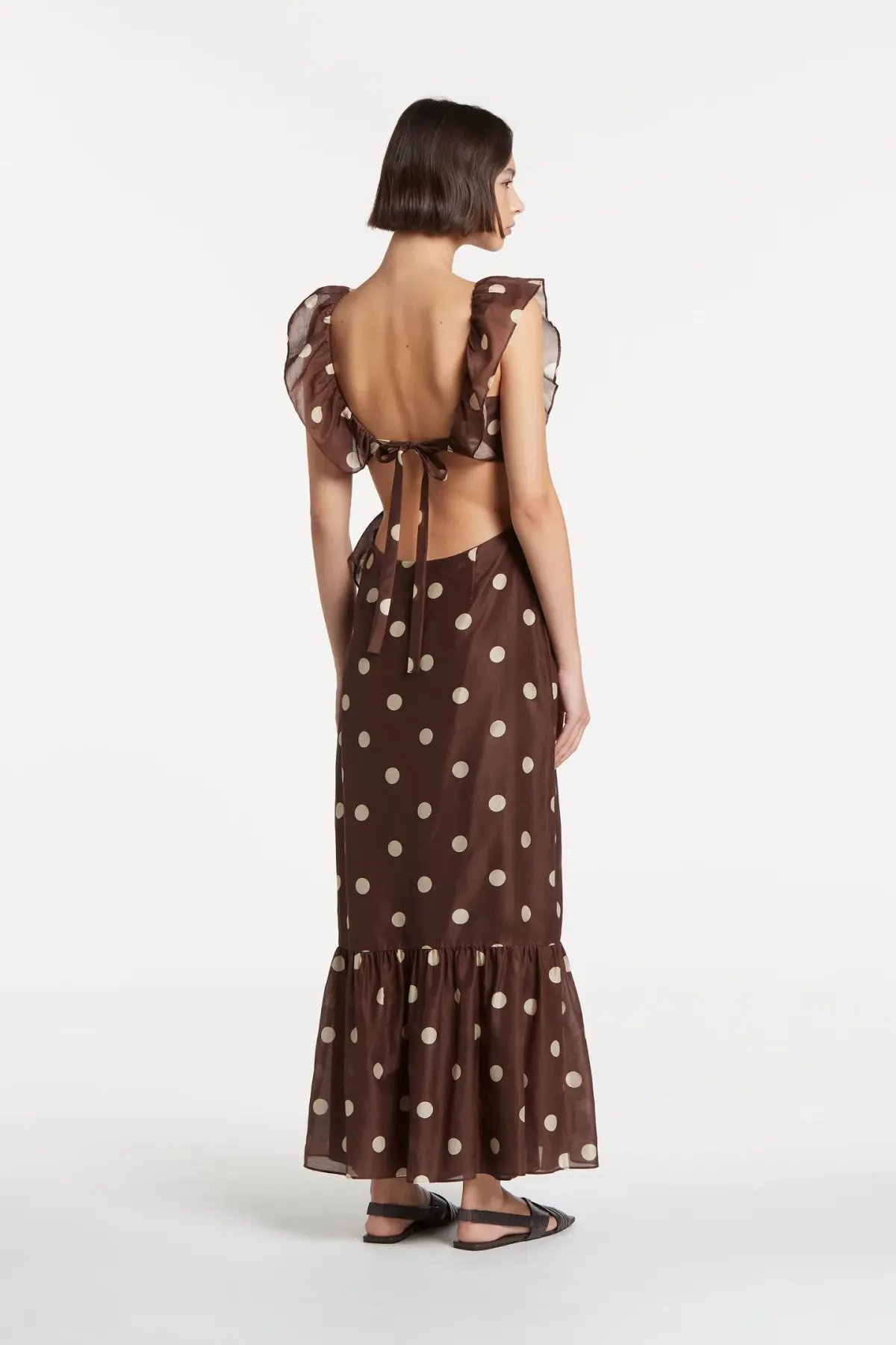Sir the Label Vivi Frill Dress in Marlon Polka Dot Size 0 / AU 6 photo 4