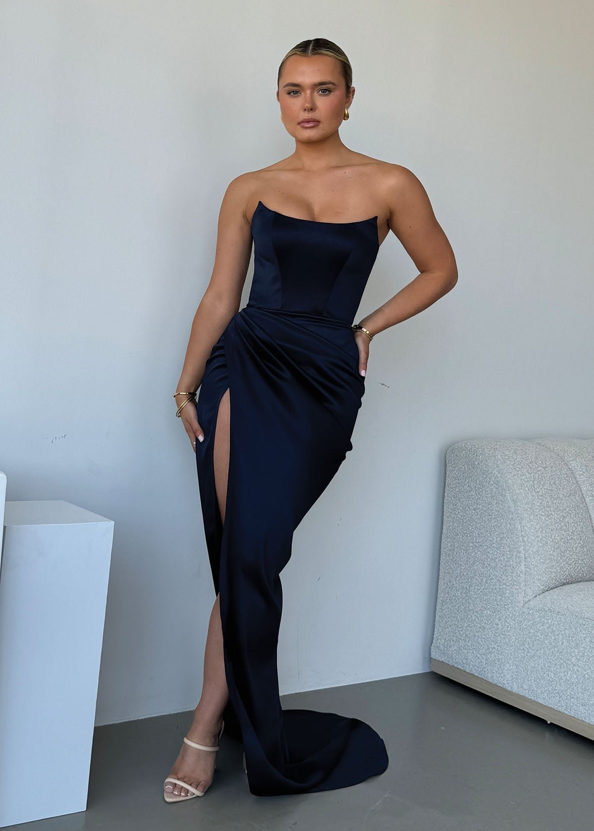 Blair Gown in Navy photo 3