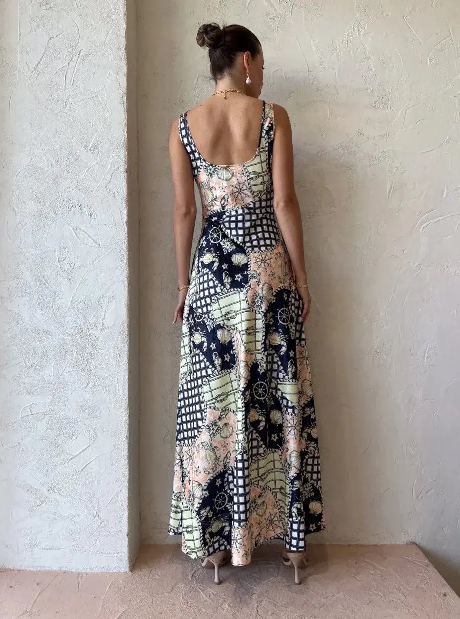 By Nicola Beneath The Stars Slip Dress in Geo Print Size 12 photo 4