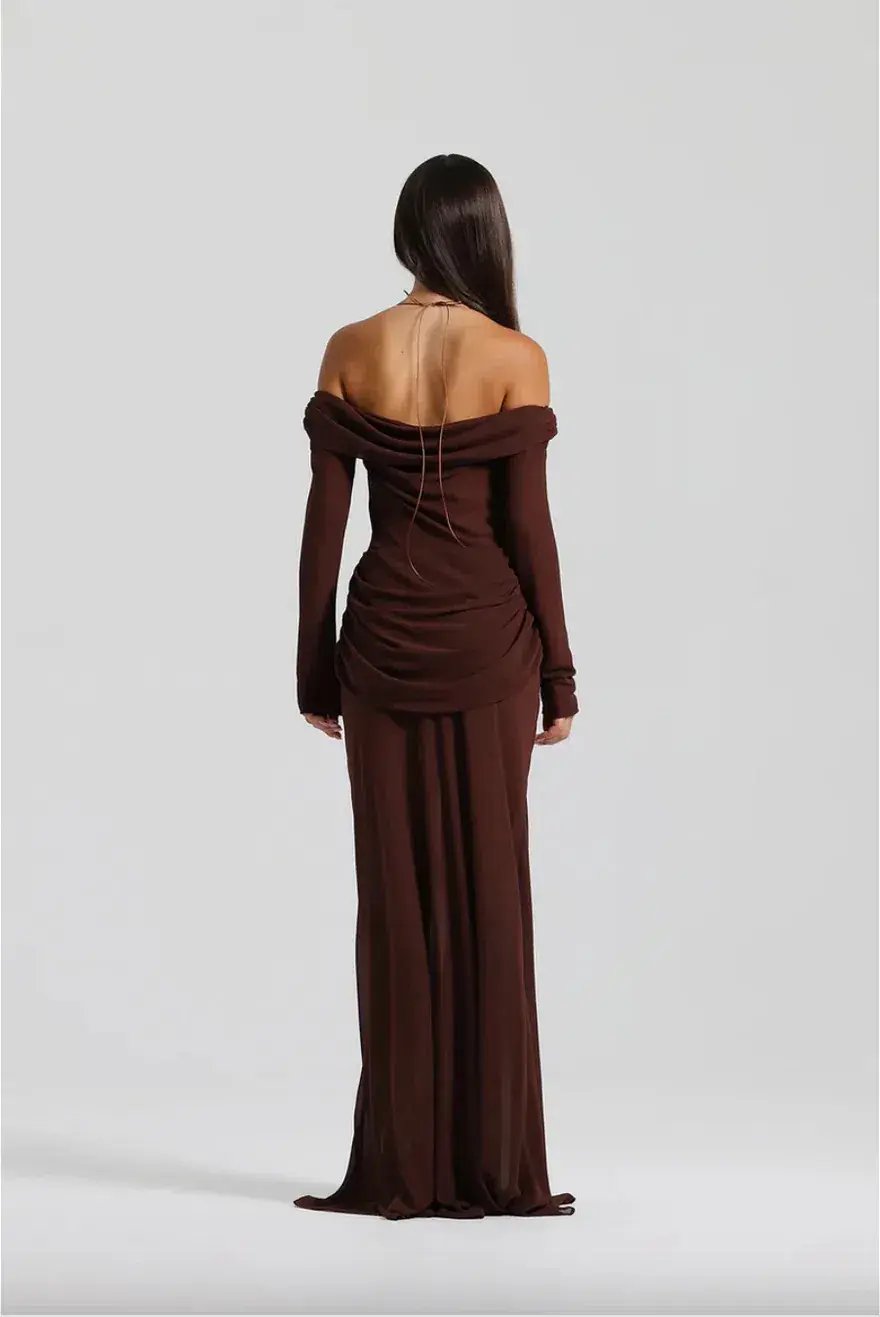 Natalie Rolt Emily Gown in  Espresso Size AU  8 photo 2