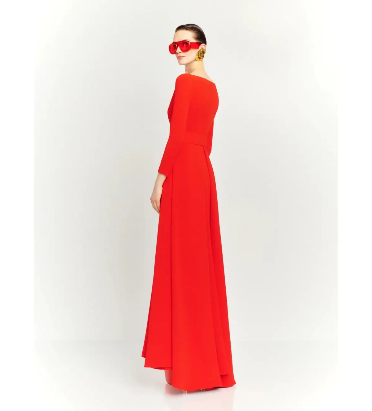 Solace London The Shayla Maxi Dress in Red Size AU 16 photo 3