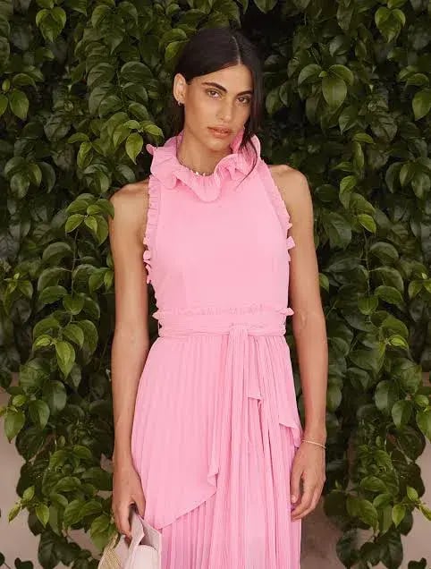 Talulah Jodi Midi Dress Pink Size 6 photo 2