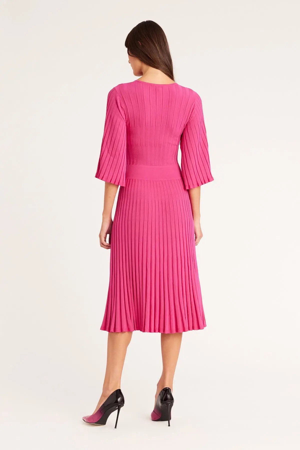Perri Cutten Priscilla Knit Dress Pink Size 12 photo 2