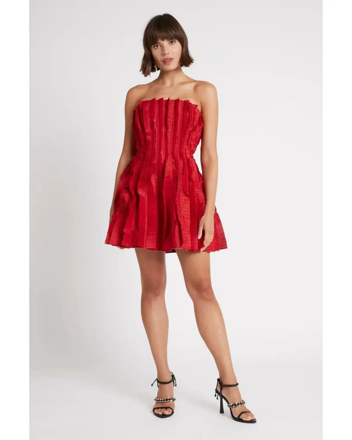 Aje Hybrid Mini Dress in Scarlet Red Size AU 14 photo 2