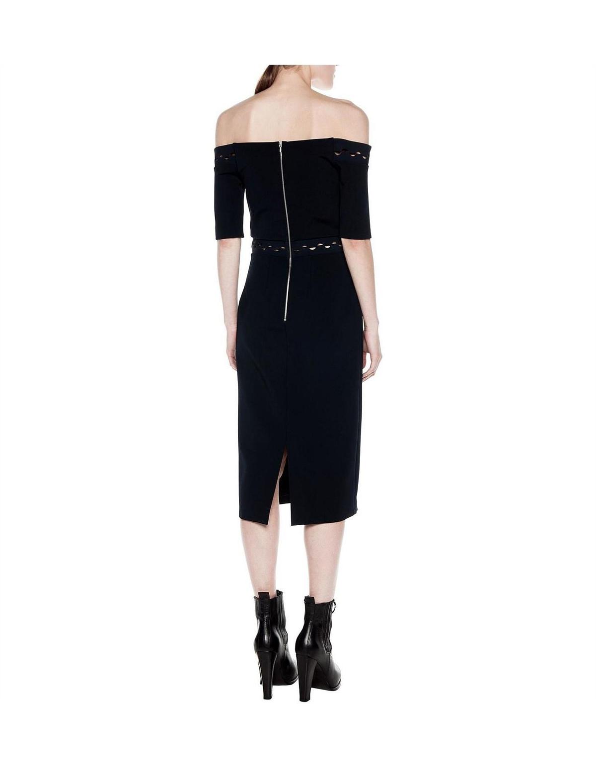 Dion Lee Eclipsed Lace Shoulderless Dress Navy Size 8 photo 2