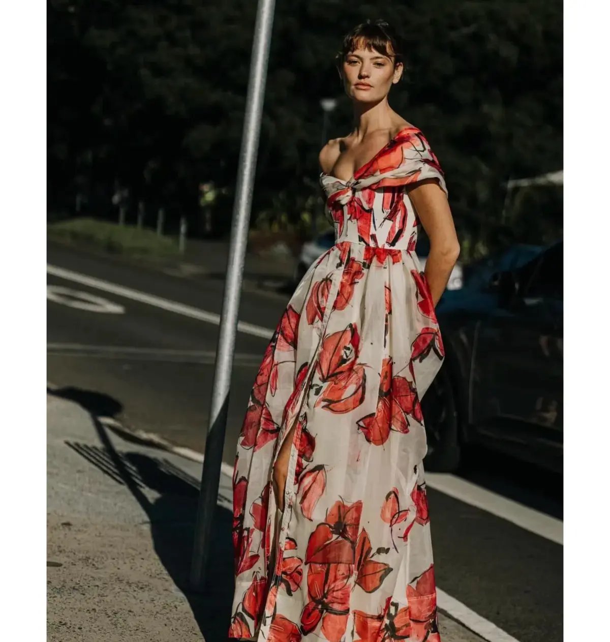 Aje Cordelia Corseted Maxi Dress Falling Floral Size AU 16 photo 4