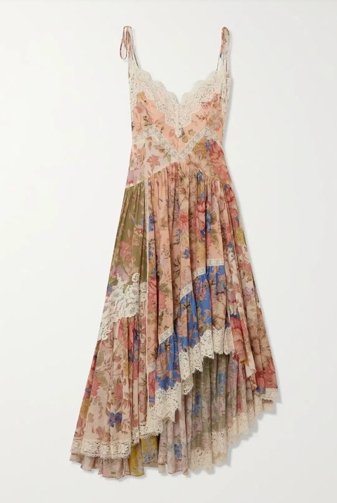 Zimmermann August Asymmmetic Lace Midi Dress Print Size 3 / AU 14 photo 3