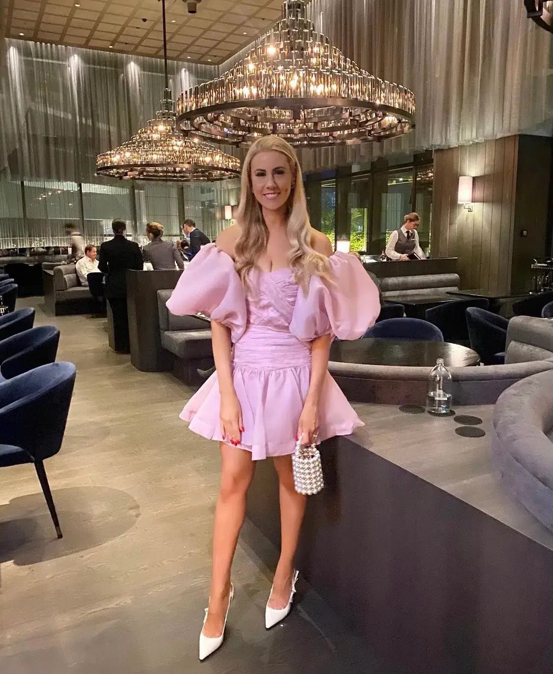 Aje Myriad Cut Out Mini Dress  Pink Size 12 photo 8