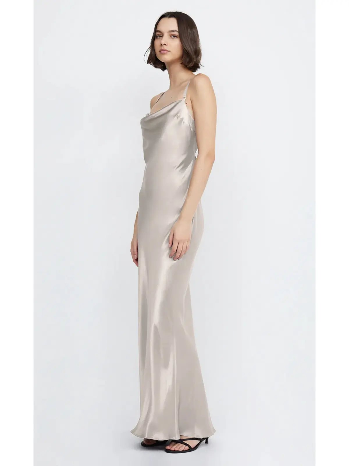 Bec & Bridge Malia Maxi Dress Smoke Taupe Size AU 10 photo 2