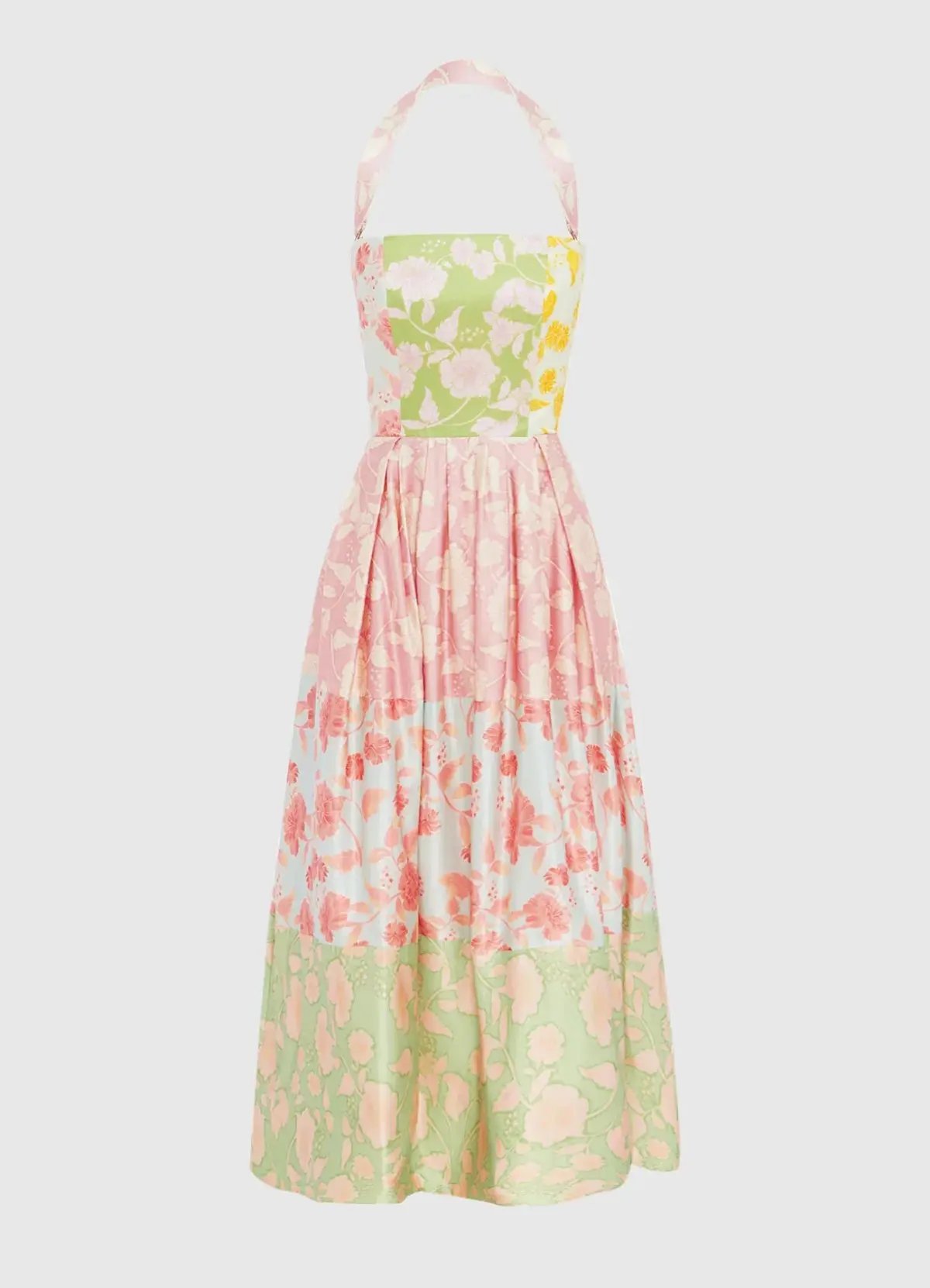 Leo Lin Ana Halterneck Maxi Dress in Anaemone Splice Print Size 8 photo 5